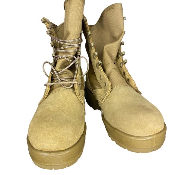 Rocky boots women’s 3.5 Army combat vibran tan high top made usa outdoors hiking - Picture 6 of 11